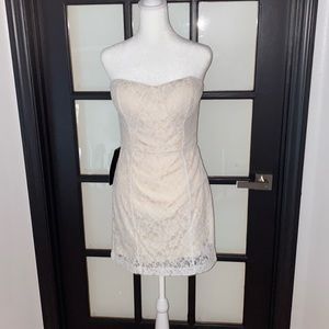 Bebe Strapless Lace Dress